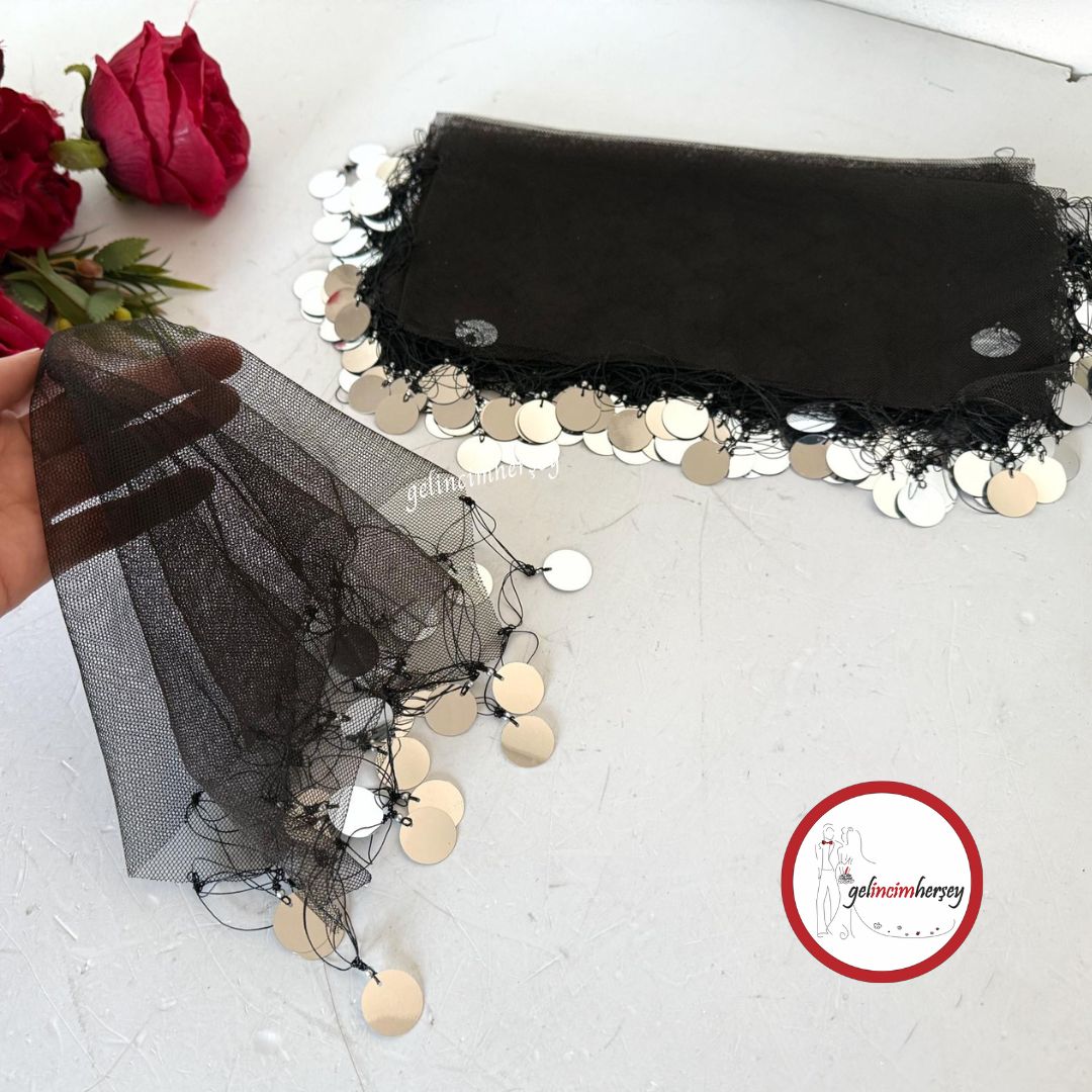 GelincimherşeyBüyükPulluTülKumaşHalayMendiliKahverengiGümüş2
