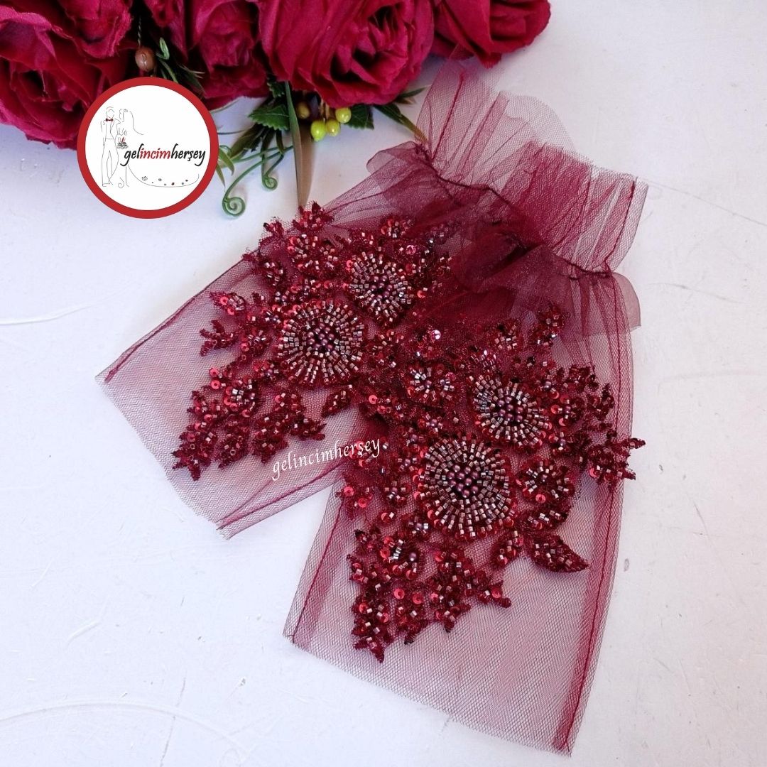 GelincimherşeyHürremVip1BoncukluDantelliGelinDuvakSetiBordo2