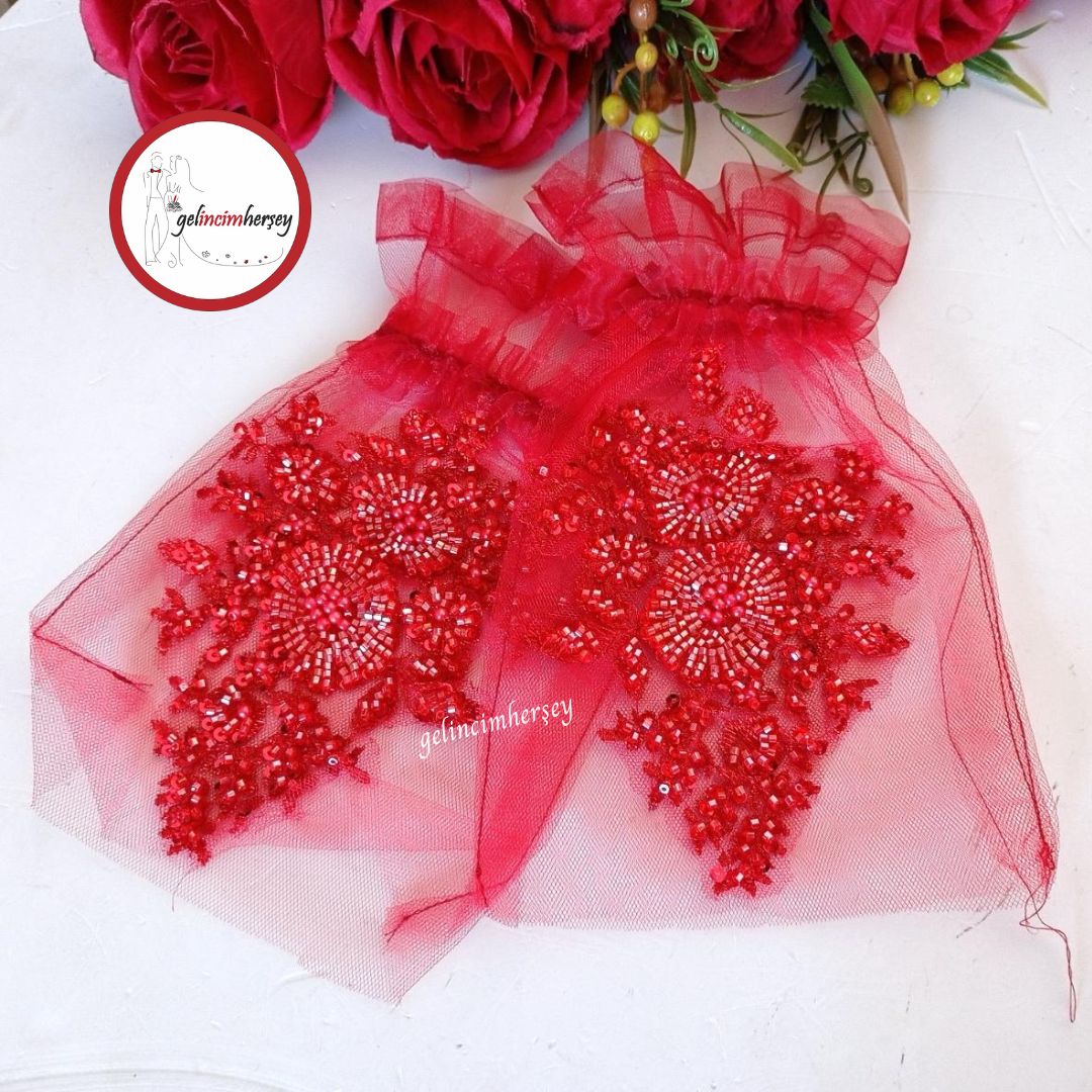 GelincimherşeyHürremVip1BoncukluDantelliGelinDuvakSetiKırmızı2
