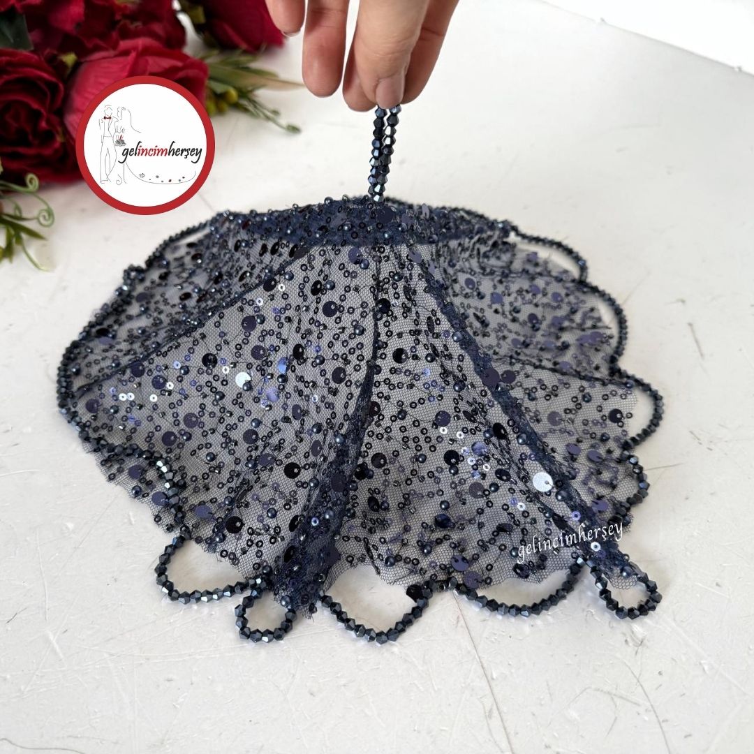 GelincimherşeyKristalBoncukİşlemeliGelinHalayMendiliLacivert1