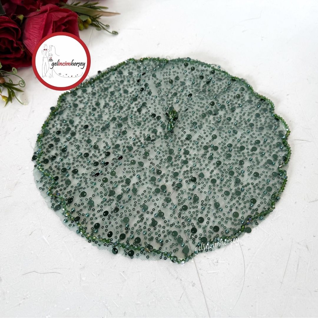 GelincimherşeyKristalBoncukİşlemeliGelinHalayMendiliZümrütYeşili2