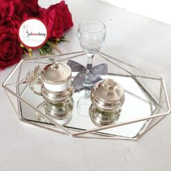 Gelincimherşey Prizma Aynalı Damat Kahvesi Fincan Seti - GÜMÜŞ