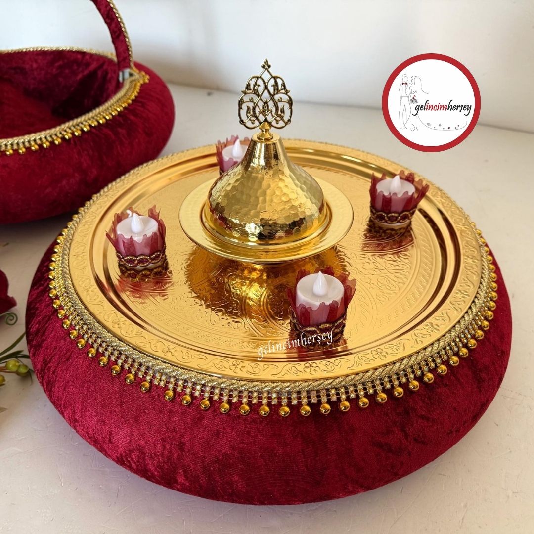 GelincimherşeySaraylıKınaSepetiveKınaTepsisiBordo1