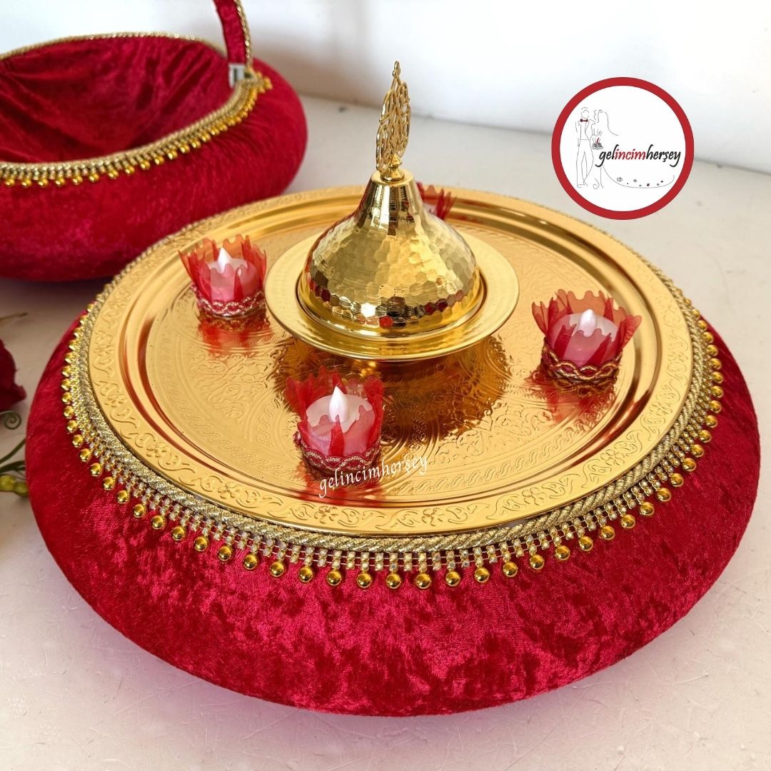 GelincimherşeySaraylıKınaSepetiveKınaTepsisiKırmızı1