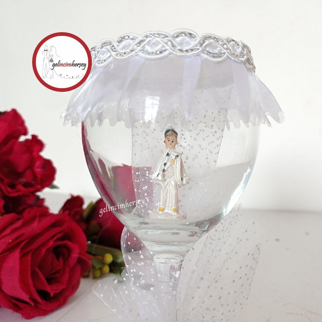 GelincimherşeySünnetÇocuğuBibloSüslemeliCamKadehİğnelik