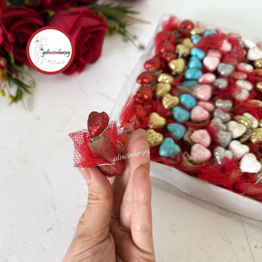 Gelincimherşey100’lüKarışıkRenkliKalpliHediyelikKına2