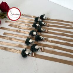 Gelincimherşey 10’lu Kumaş Çiçekli Nedime Bilekliği - ZÜMRÜT YEŞİL