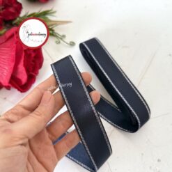 Gelincimherşey 3 cm Simli Saten Kurdele - LACİVERT