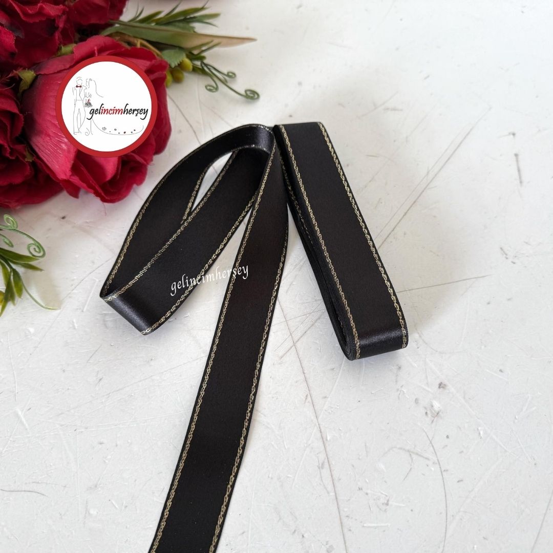 Gelincimherşey3cmSatenKurdeleSimŞeritliSiyah