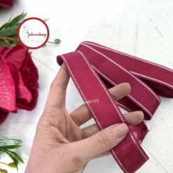 Gelincimherşey 3 cm Simli Saten Kurdele - VİŞNE