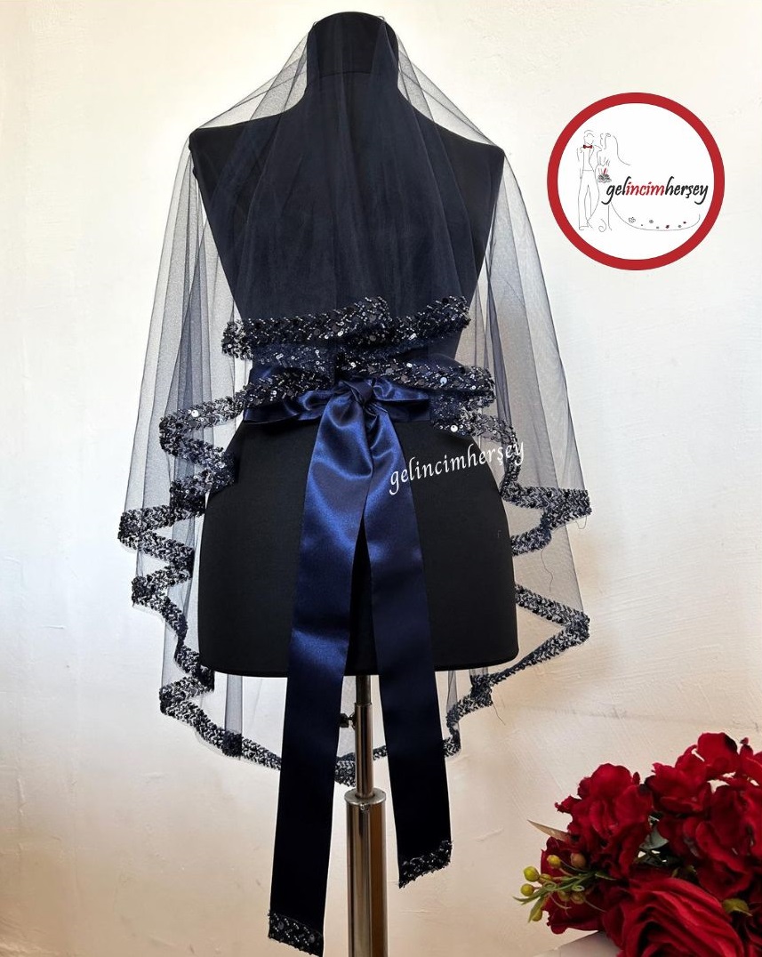 GelincimherşeyBoncukluPayetliSuYoluDuvakSetiLacivert