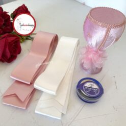 Gelincimherşey Gelin Damat Takı Töreni Sade Takı Kurdelesi, İncili Cam Kadeh İğnelik ve İğne