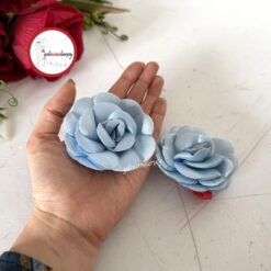 Gelincimherşey 2'li Lastikli Gül Model Saten Kumaşlı Pamuklu Gelin El Gülü - BEBE MAVİSİ