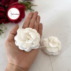 Gelincimherşey 2'li Lastikli Gül Model Saten Kumaşlı Pamuklu Gelin El Gülü - KREM