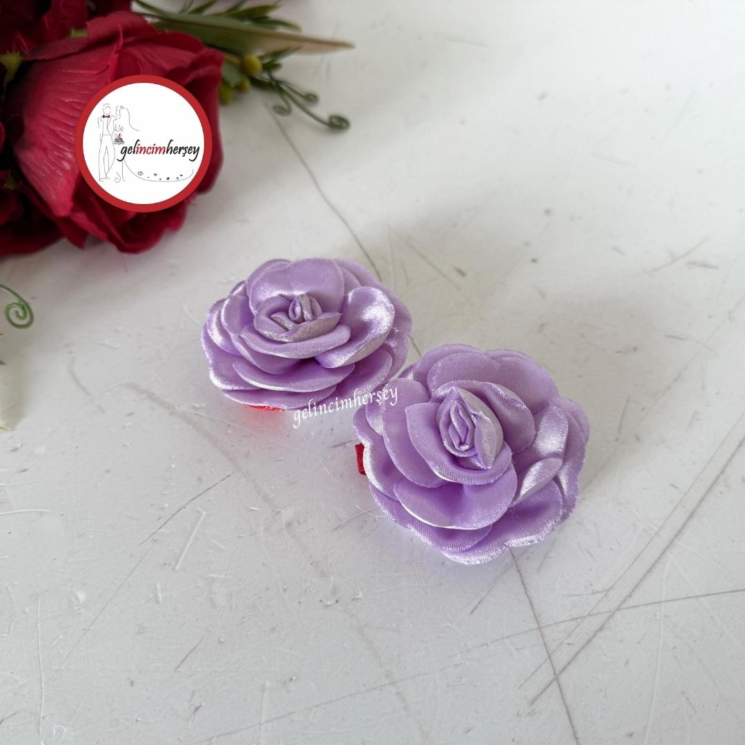 Gelincimherşey2liLastikliGülModelSatenKumaşlıPamukluGelinElGülüLila1
