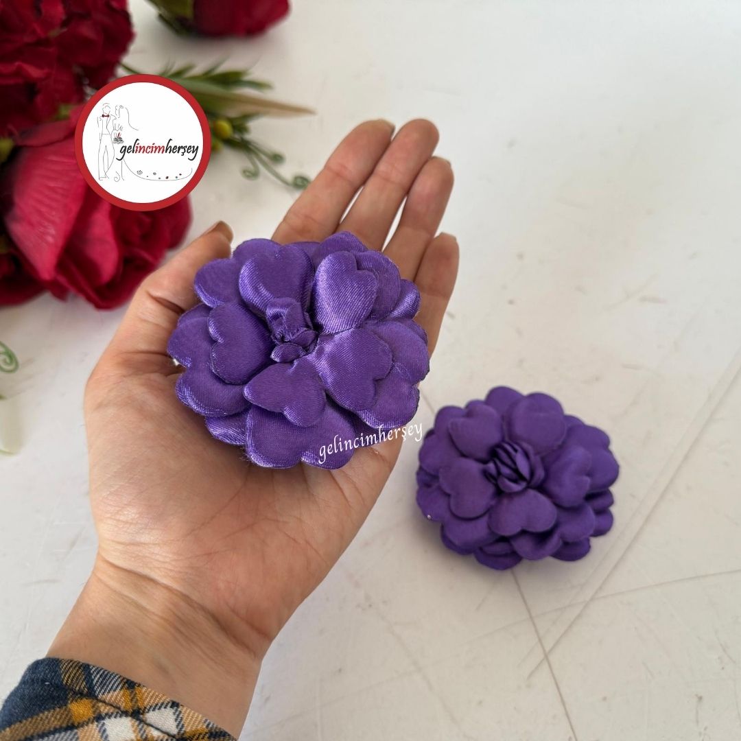 Gelincimherşey2liLastikliGülModelSatenKumaşlıPamukluGelinElGülüMor1