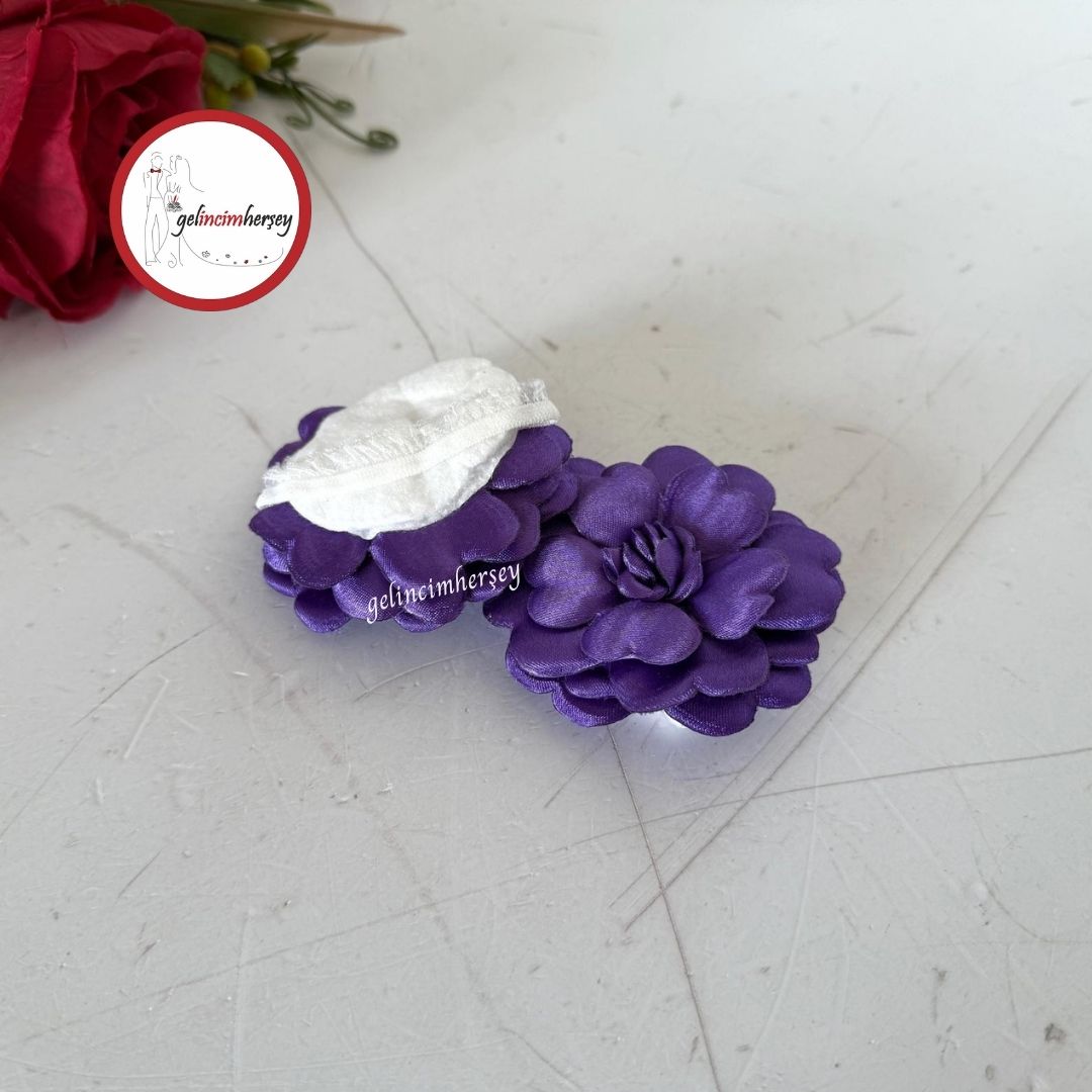 Gelincimherşey2liLastikliGülModelSatenKumaşlıPamukluGelinElGülüMor2