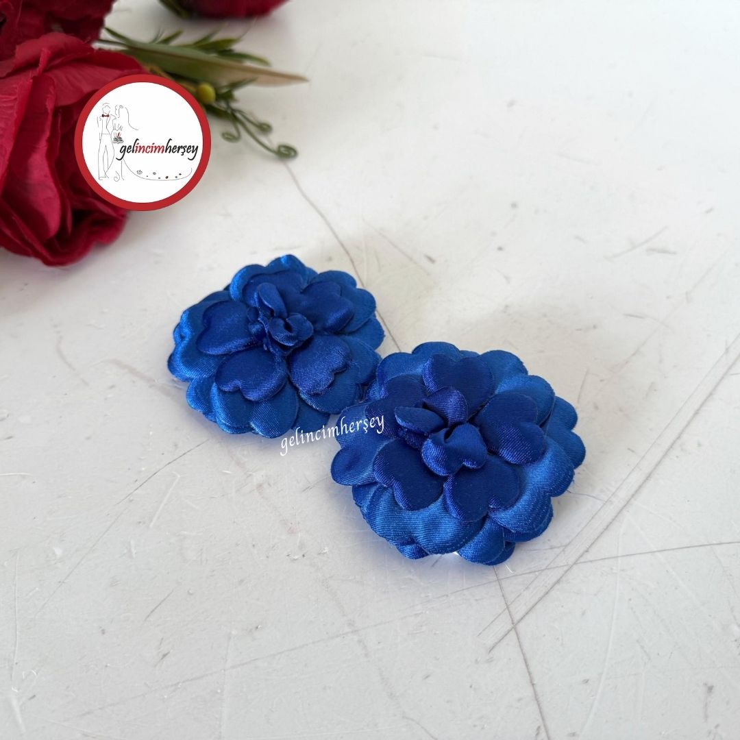 Gelincimherşey2liLastikliGülModelSatenKumaşlıPamukluGelinElGülüSaksMavi