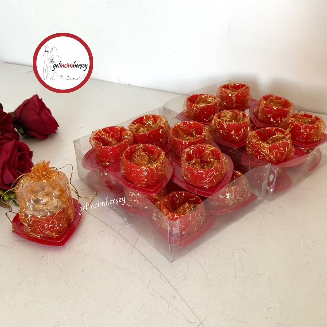 Gelincimherşey24’lüKalpliTabaktaYaldızlıKeseliHediyelikÇerezlikKırmızıTuruncu2