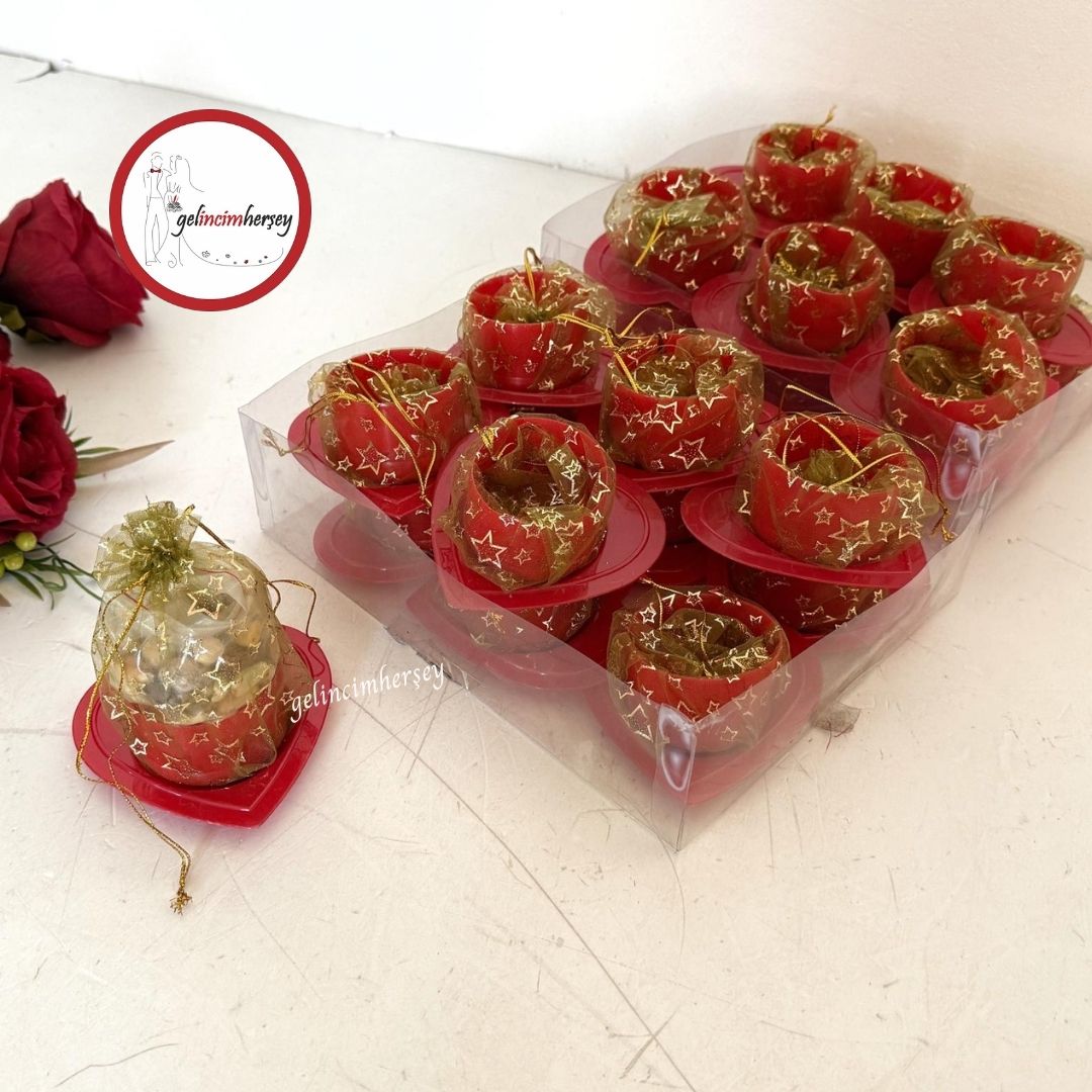Gelincimherşey24’lüKalpliTabaktaYaldızlıKeseliHediyelikÇerezlikKırmızıYeşil2