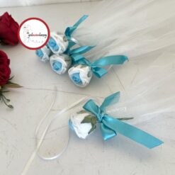 Gelincimherşey 5’li Kurdele Süslü Çiçekli Konvoy Süsü - TURKUAZ