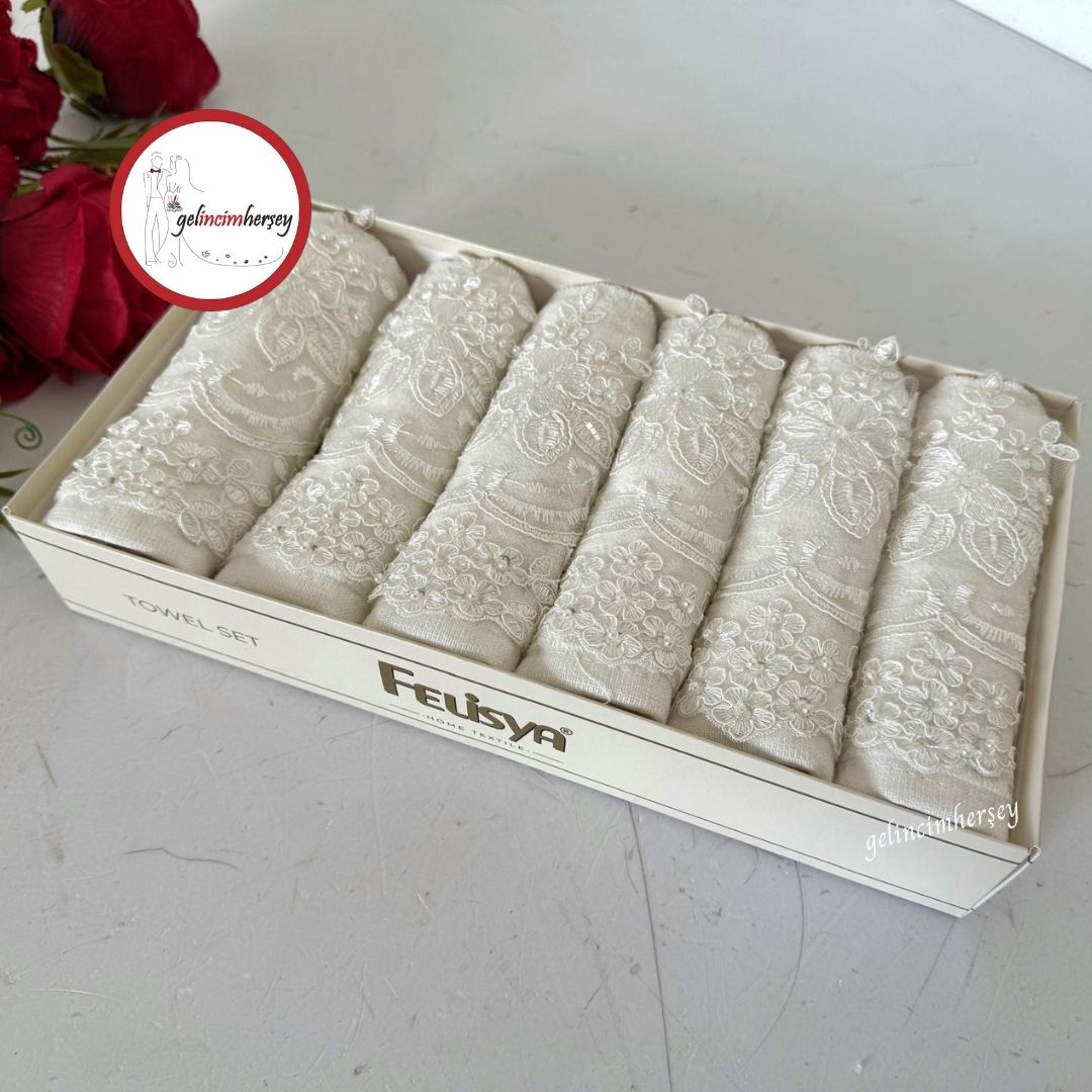 Gelincimherşey6’lıFransızGüpürlüMutfakHavlusuEkru