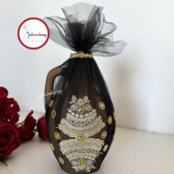Gelincimherşey Altın Dantel Süslü Kına Gecesi Gelin Testisi - SİYAH