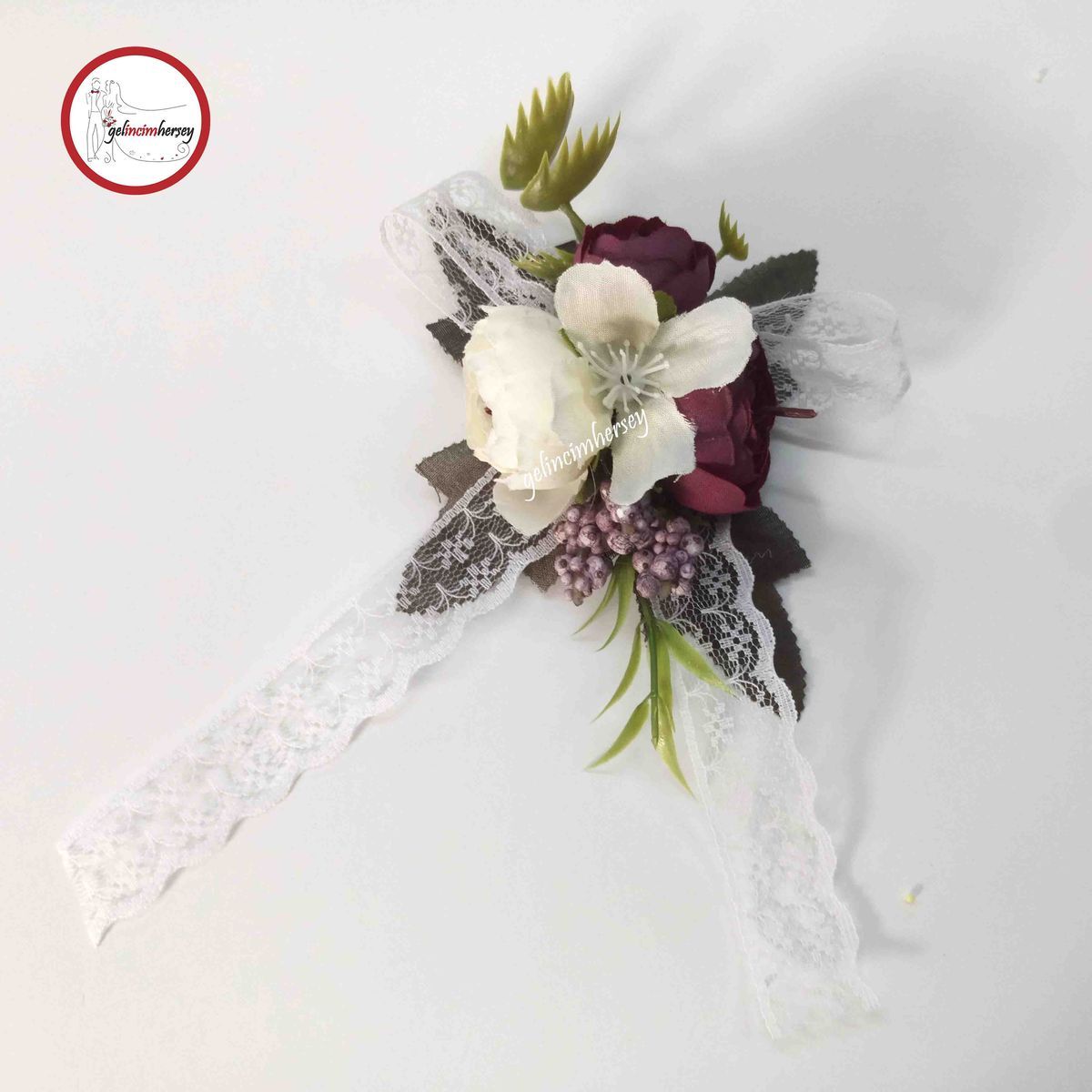 GelincimherşeyÇiçekliİğneliBohçaSüsüMorBeyazYonca