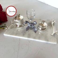 Gelincimherşey Gerçek Mermer Damat Kahvesi Tepsisi