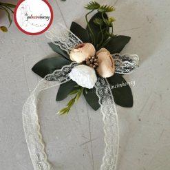 Gelincimherşey Söz Nişan Bohçası Süslemek için İğneli Bohça Süsü - Somon Krem