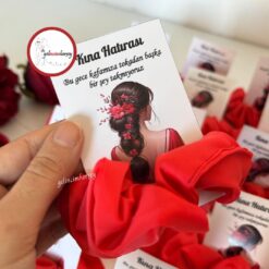 Gelincimherşey 20’li Saten Toka Kına Hatırası Hediyelik - NAR ÇİÇEĞİ
