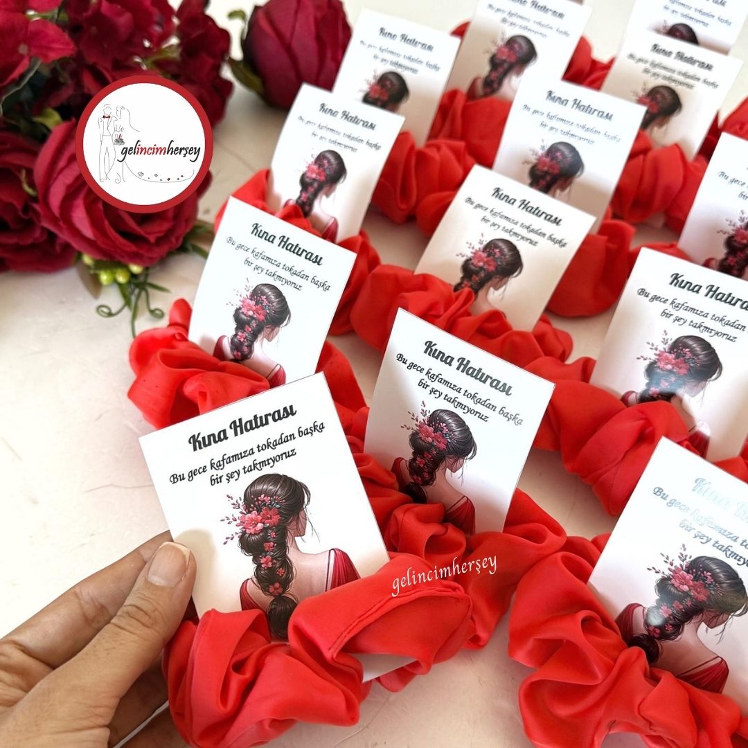 Gelincimherşey20'liSatenTokaKınaHatırasıHediyelikNarÇiçeği2