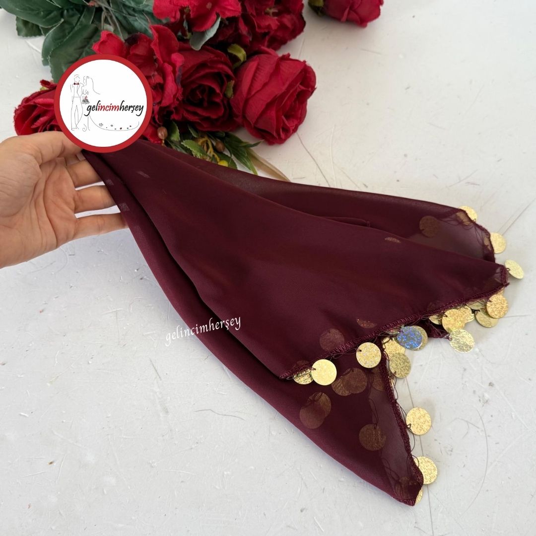 GelincimherşeyBüyükBoyŞifonHalayMendiliBordo