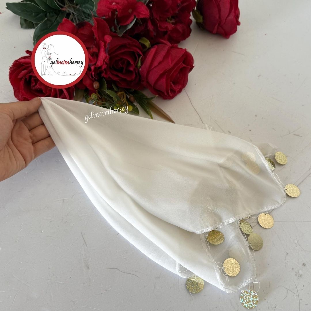 GelincimherşeyBüyükBoyŞifonHalayMendiliEkru