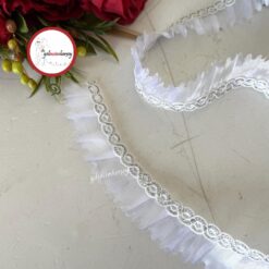 Gelincimherşey Dekoratif Şerit Tırtıklı Fırfır 3.5 cm 5 mt - BEYAZ