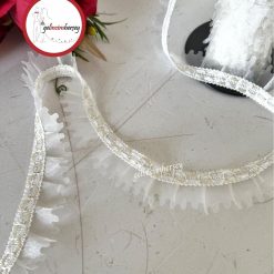 Gelincimherşey Dekoratif Şerit Tırtıklı Fırfır 3.5 cm 5 mt - EKRU