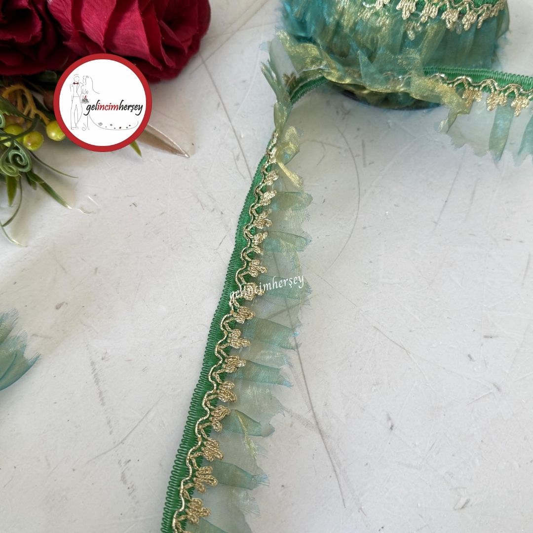 GelincimherşeyDekoratifŞeritTırtıklıFırfırYeşil1