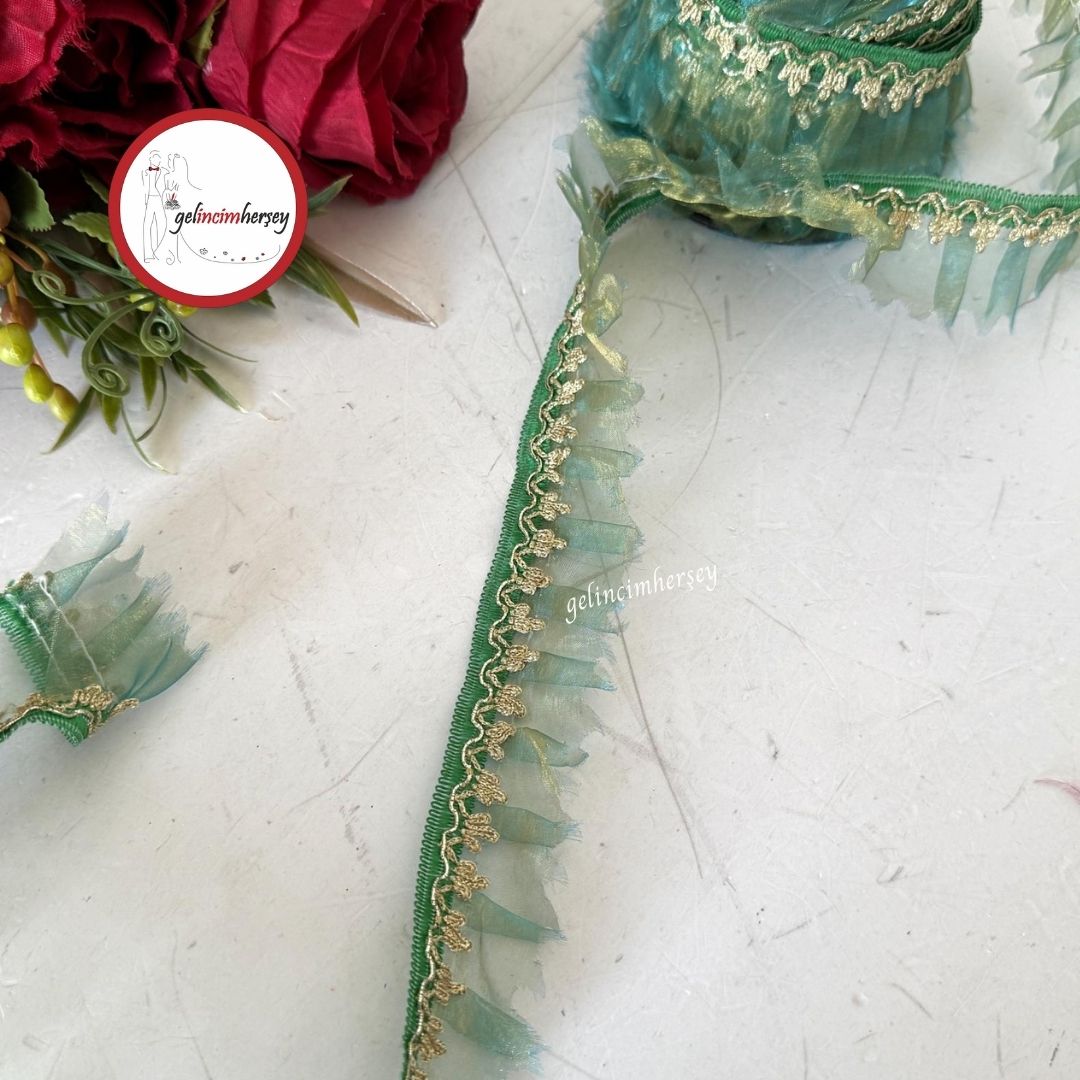 GelincimherşeyDekoratifŞeritTırtıklıFırfırYeşil2