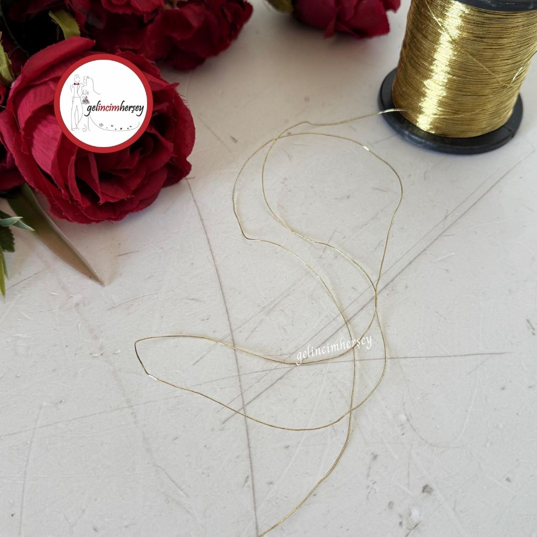 GelincimherşeyDekoratifSimliMonofilİp5mtAltın1