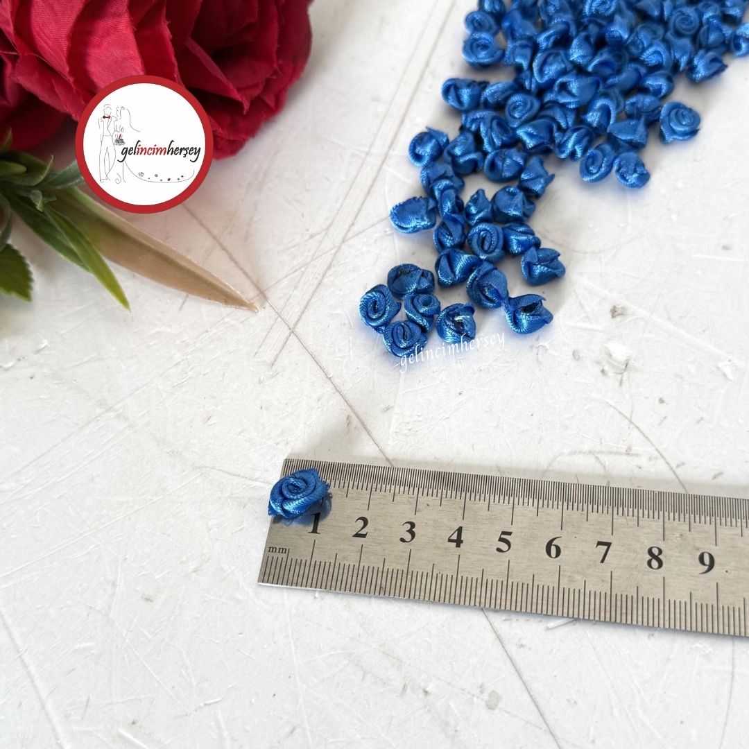 GelincimherşeyKurdeleGül25Adet1cmKoyuMavi2