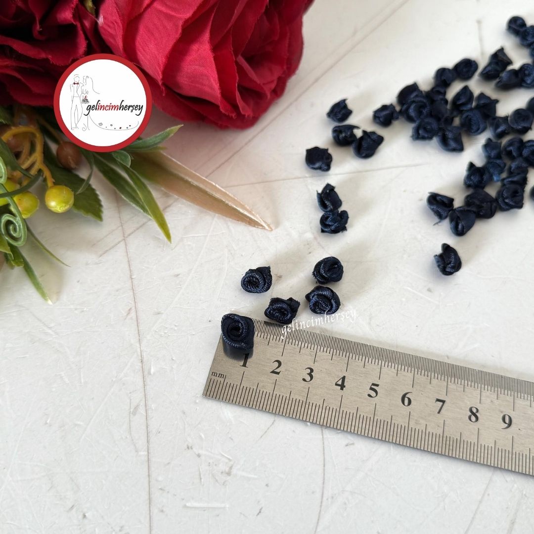 GelincimherşeyKurdeleGül25Adet1cmLacivert