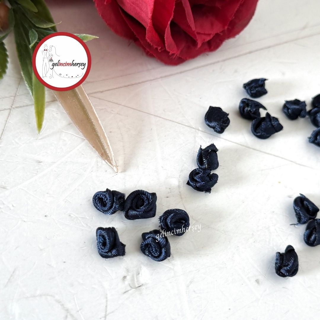 GelincimherşeyKurdeleGül25Adet1cmLacivert1