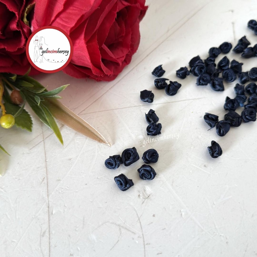 GelincimherşeyKurdeleGül25Adet1cmLacivert2