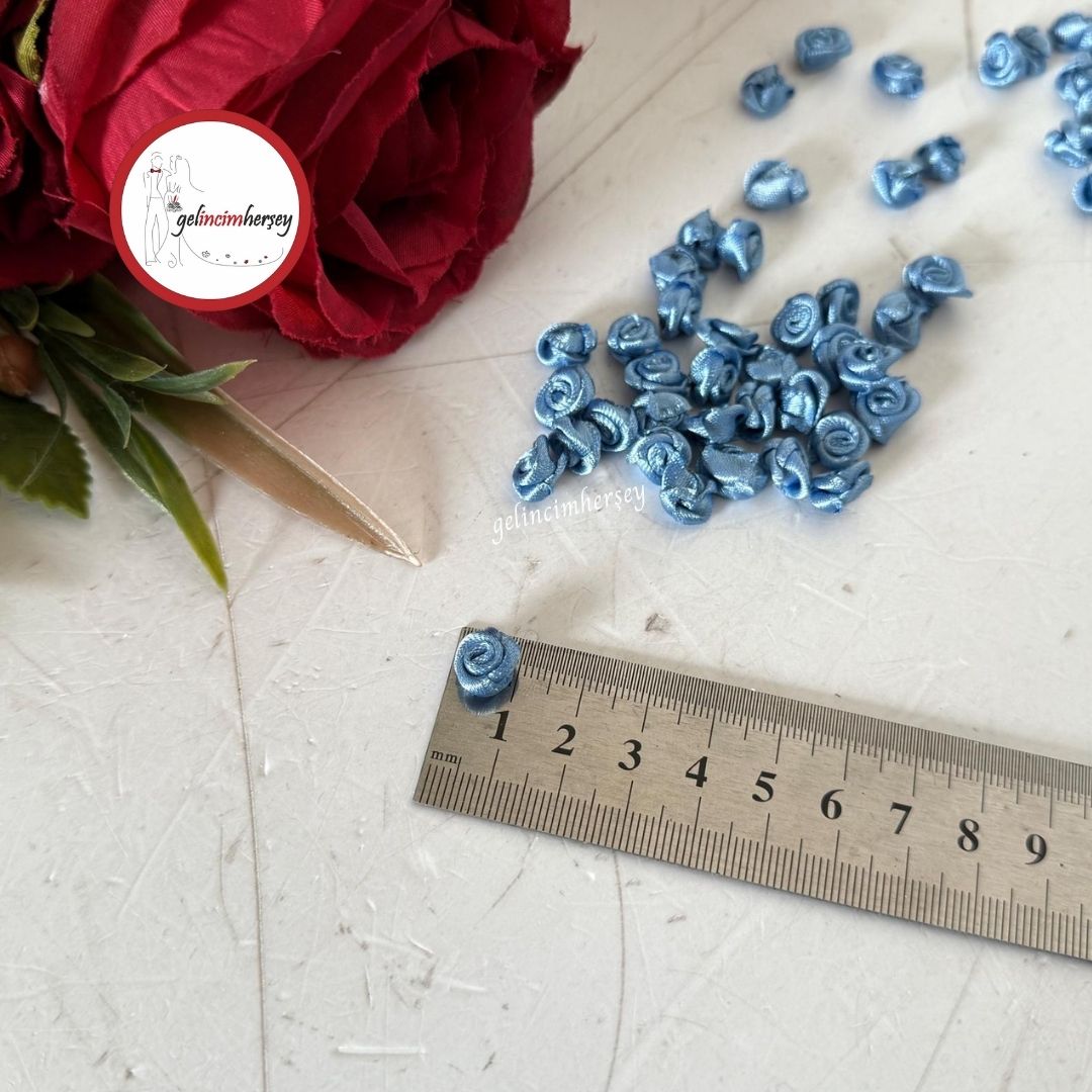 GelincimherşeyKurdeleGül25Adet1cmMavi2