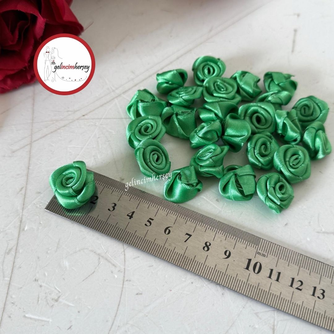 GelincimherşeyKurdeleGül25Adet2cmYeşil1