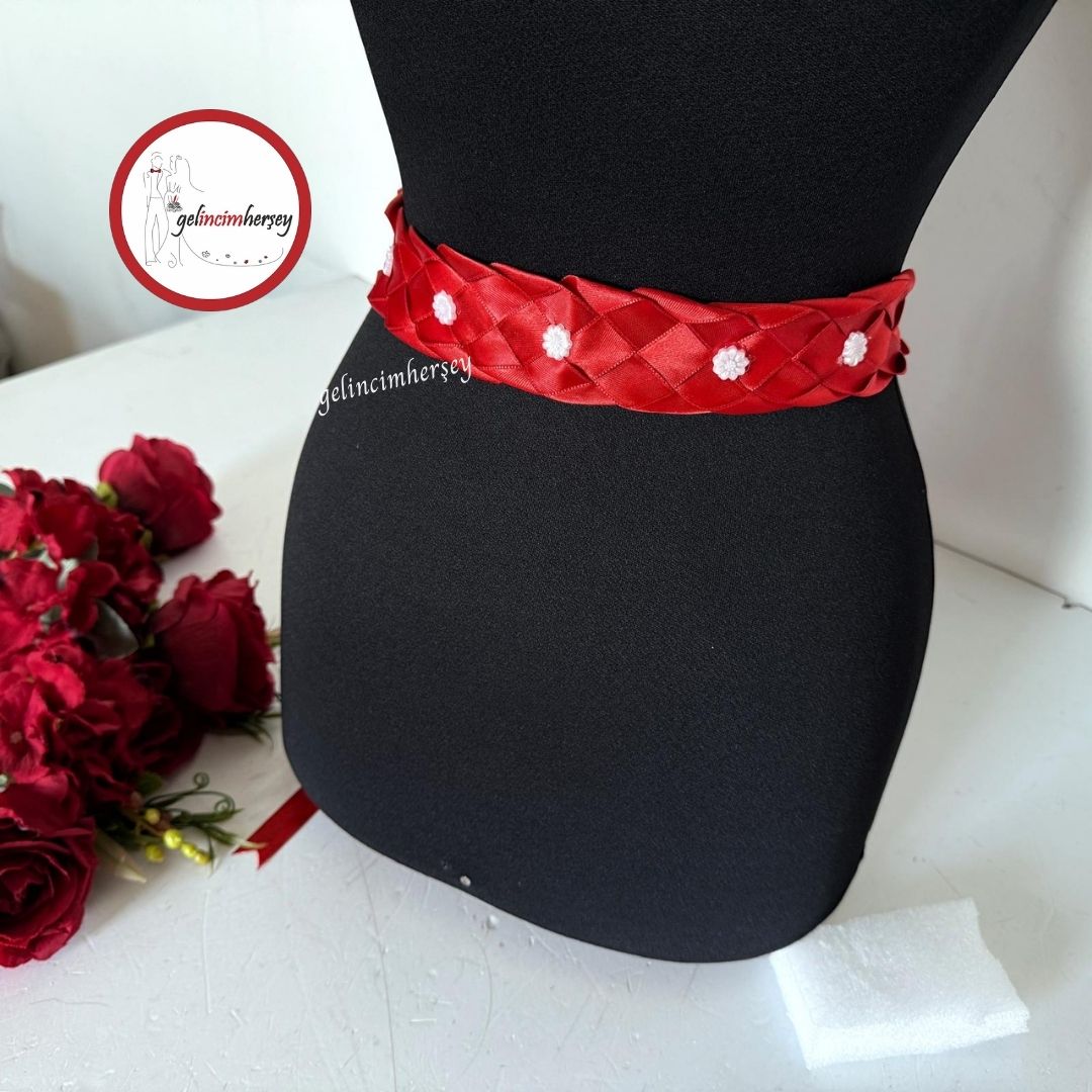 GelincimherşeyÖrgülüİnciliGelinKuşağıÇiçekli2