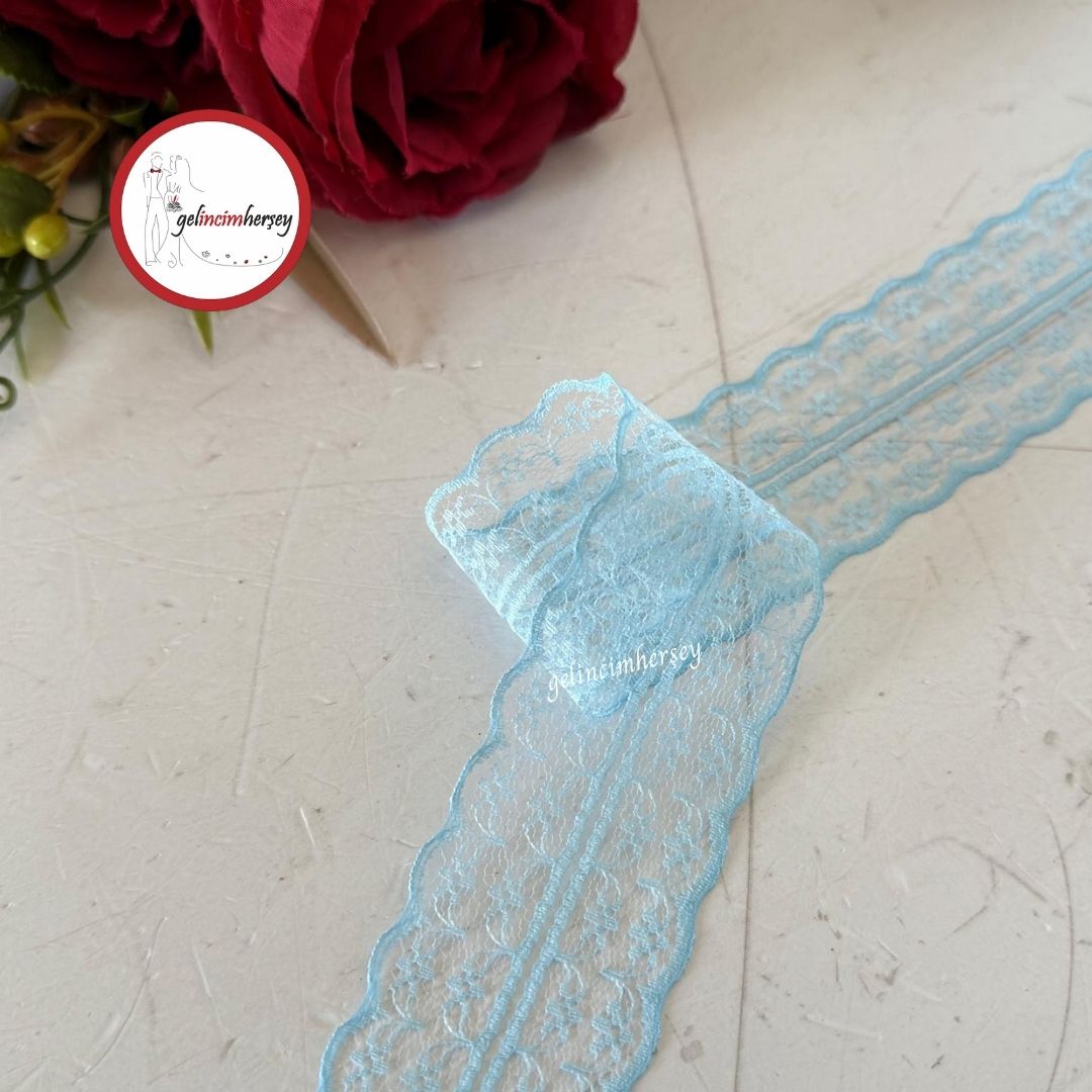 GelincimherşeyPolyesterÇiftSıraDantelMavi1