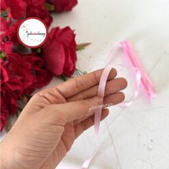 Gelincimherşey Saten Grogren Kurdele 6 mm 5 Metre - PEMBE