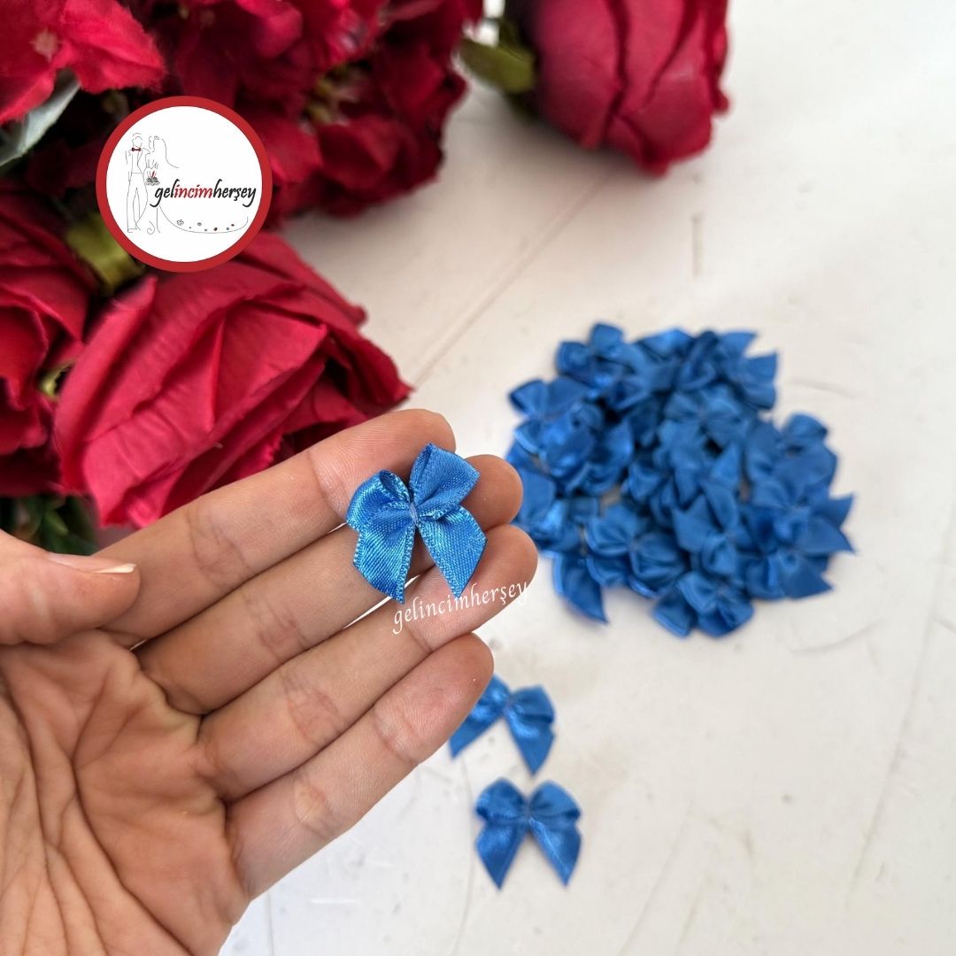 GelincimherşeySatenMinikFiyonkKurdele25AdetMavi1