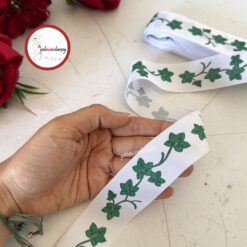 Gelincimherşey Asma Yaprak Desenli Polyester Kurdele 3.5 cm 9 mt